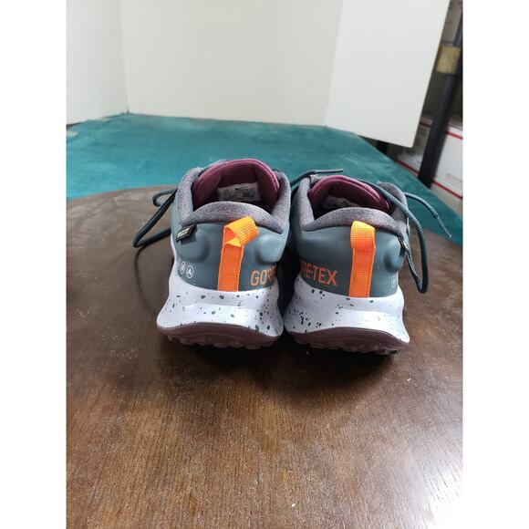 Nike React Pegasus Trail 4 GTX Shoes Womens 7.5 Gray Orange Waterproof Running - Picture 6 of 13
